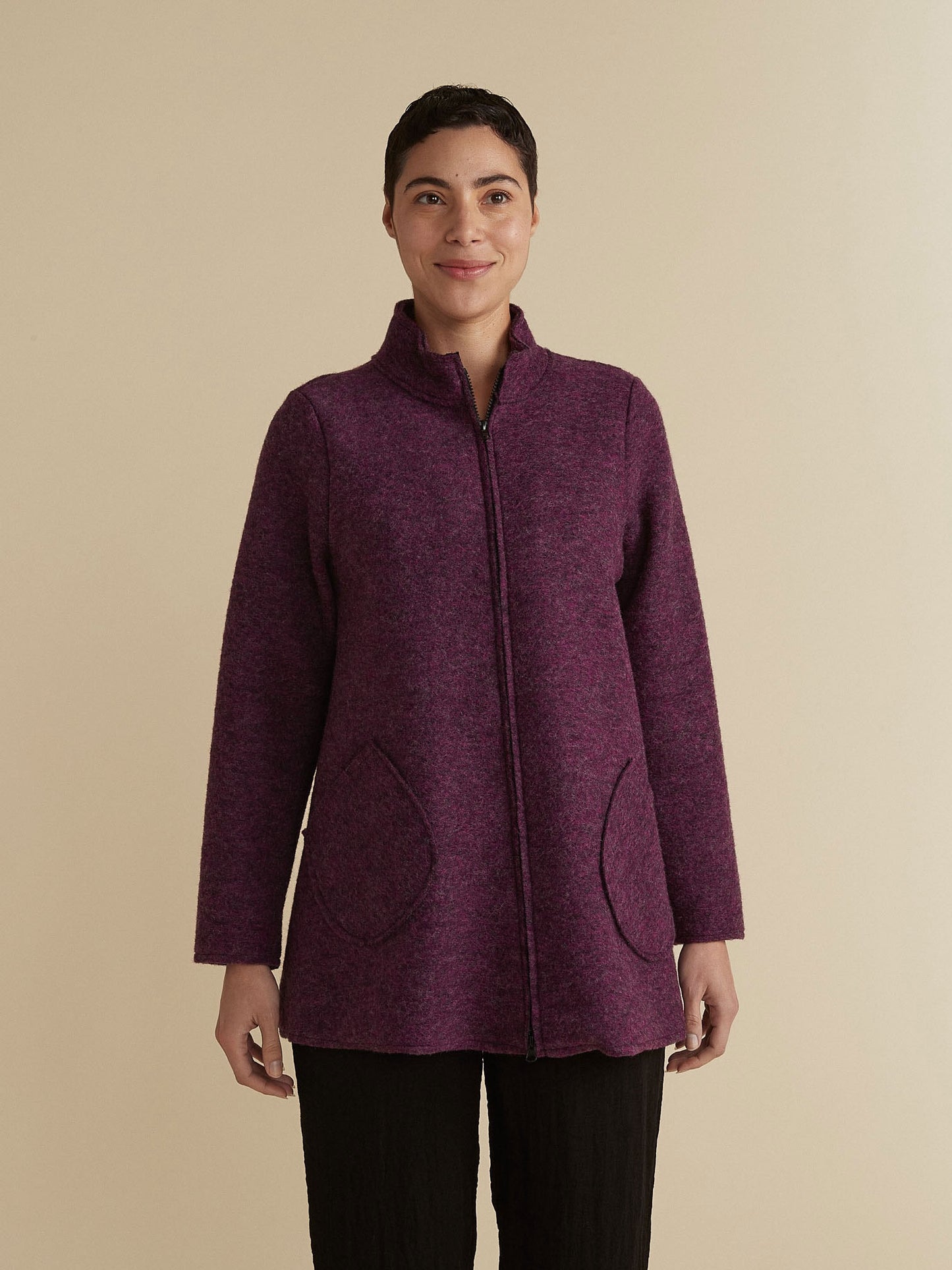 Coat--Swing, Wool, Deep Sea OR Mulberry (cut loose)