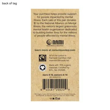 Socks--"Support Mental Health", Many Patterns (Conscious Steps)