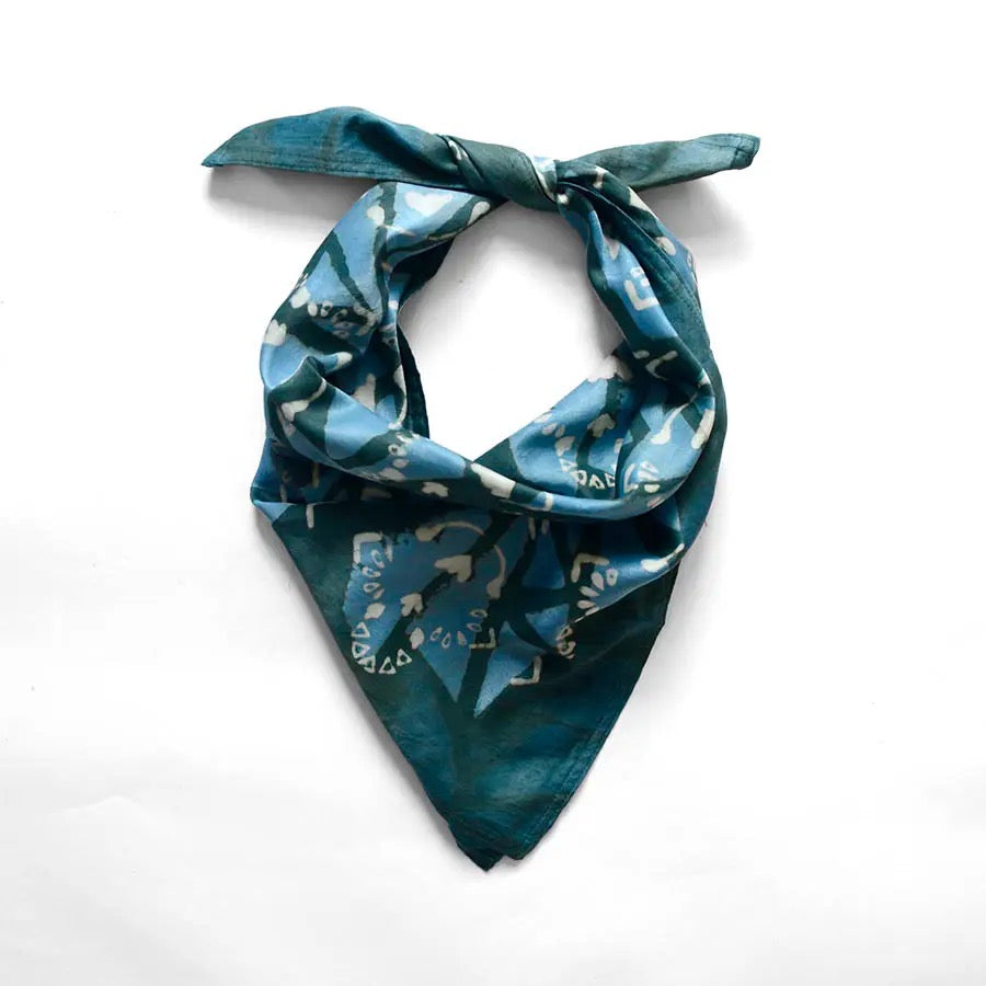 Bandana--Batik Print, Cotton AND/OR Silk, Many Colors/Patterns (Ichcha)