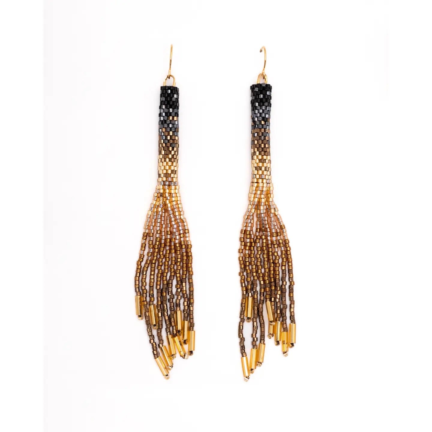 Earrings--Ombre Tassels, Beaded, 5 Colors (Mayana)