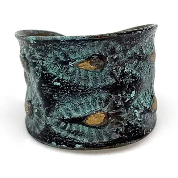 Ring--"Patina" Copper or Silver, MANY Colors/Patterns (Anju)