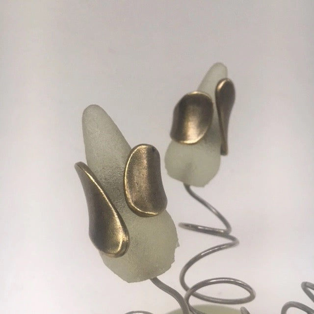 Ring--"Mid-Century Modern", Wrap-style, Silver-Plated Brass OR Brass (Volare)