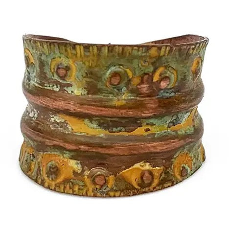 Ring--"Patina" Copper or Silver, MANY Colors/Patterns (Anju)