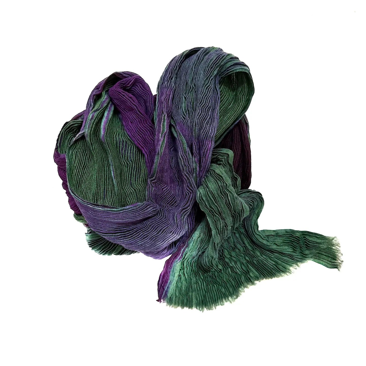 Scarf--"Slinky", Tie-Dyed, WOOL, 4 Colorways (Marigold Row)