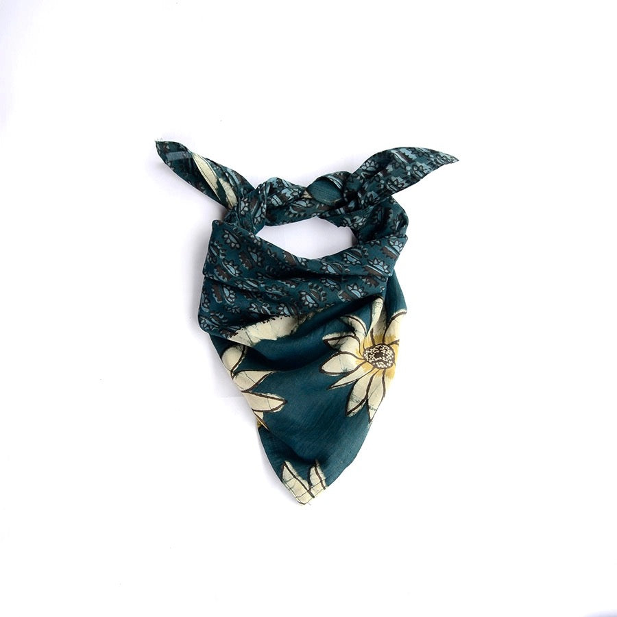 Bandana--Batik Print, Cotton AND/OR Silk, Many Colors/Patterns (Ichcha)