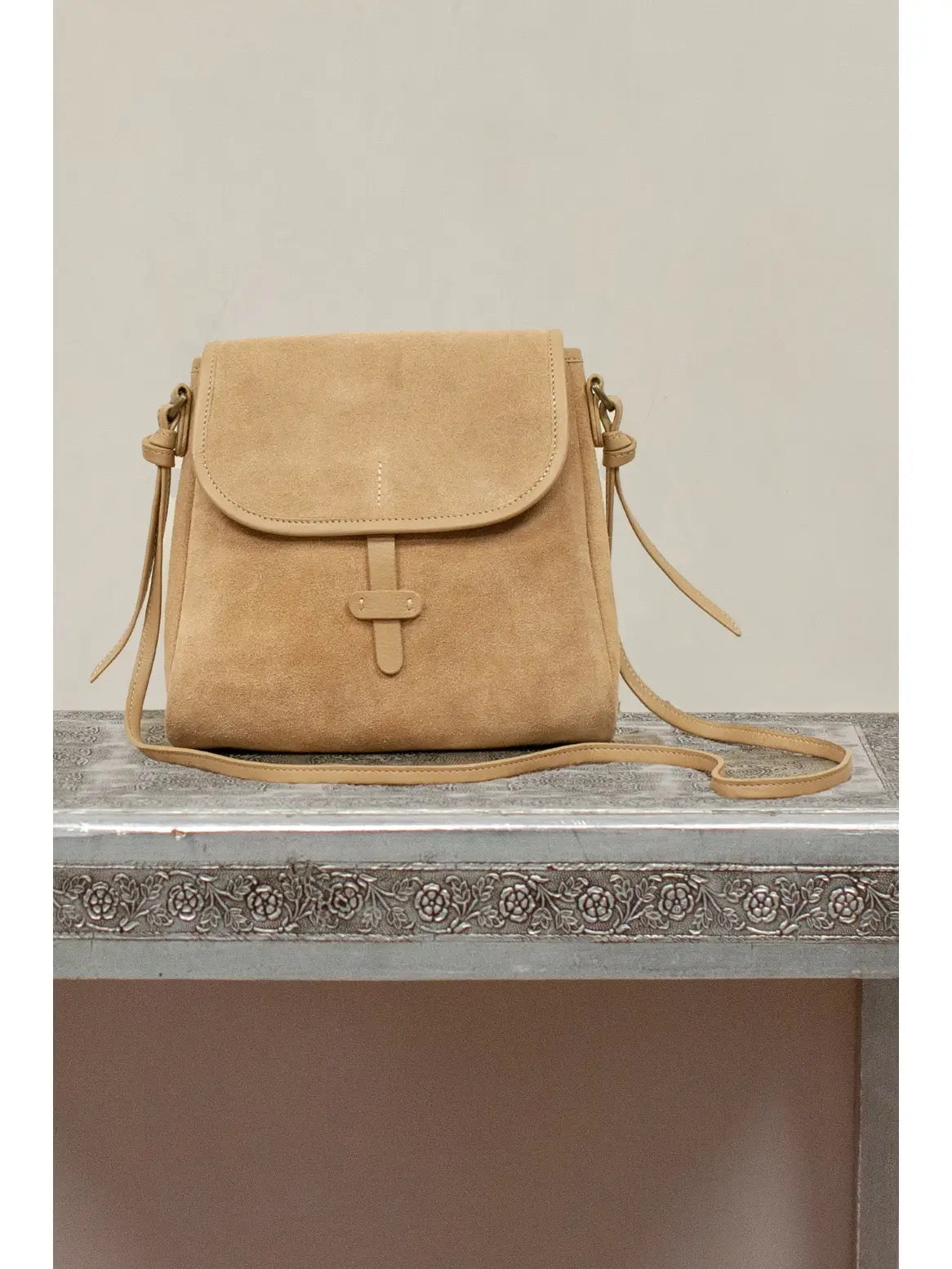 Bag--"Freja", Suede, Camel OR Olive (Karyn SEO)