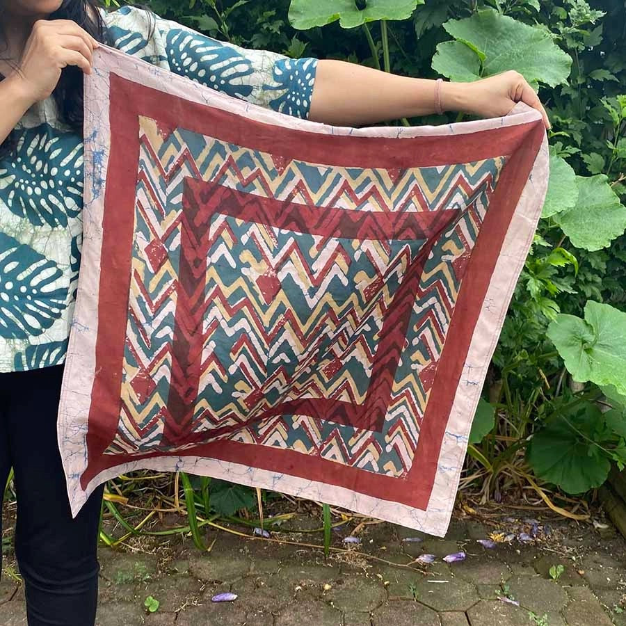 Bandana--Batik Print, Cotton AND/OR Silk, Many Colors/Patterns (Ichcha)