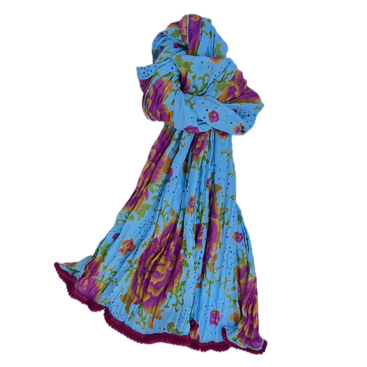 Scarf--"Crinkle", Cotton, Many Patterns (TO BE Chicago)