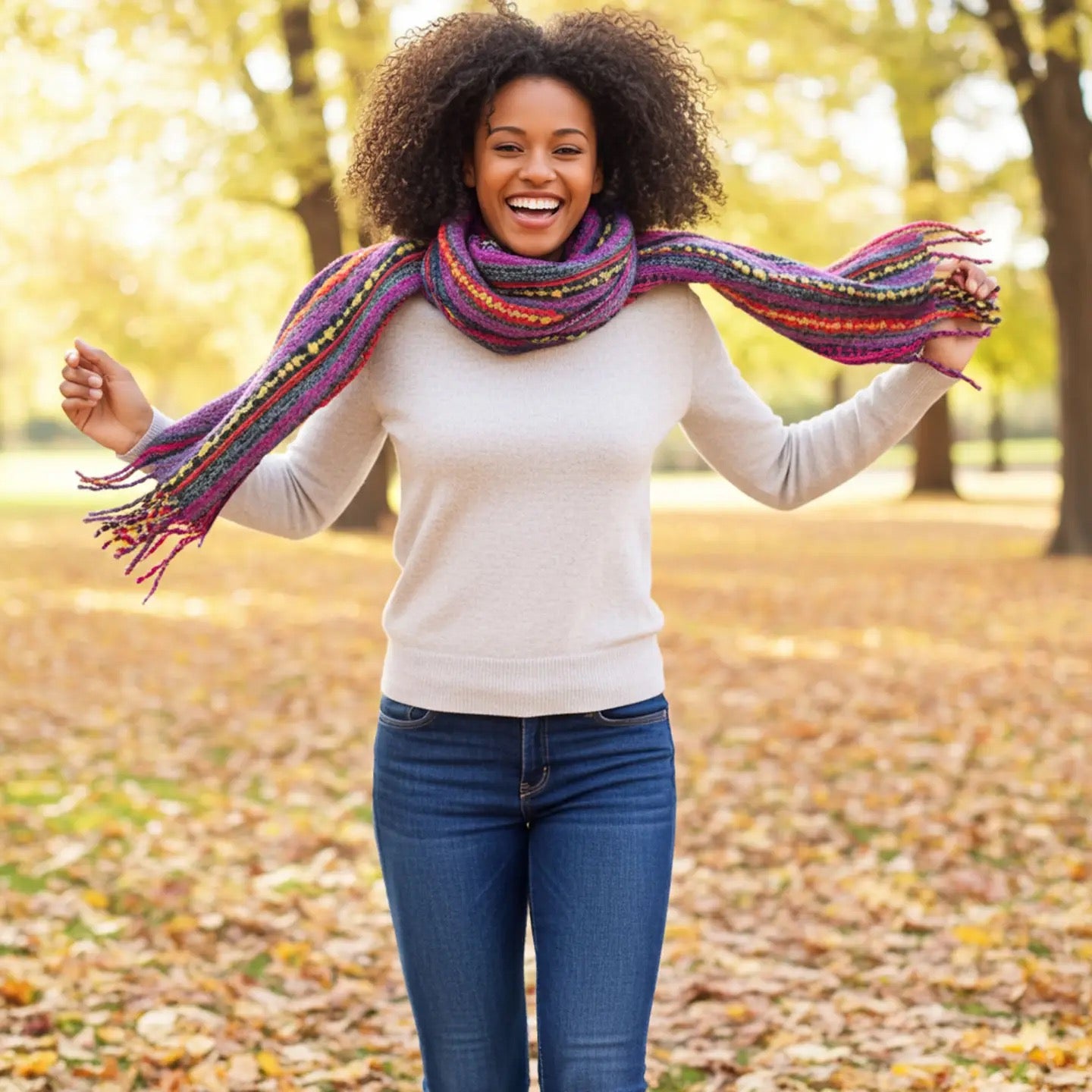Scarf--Alpaca, Boucle, 3 Colors (Shupaca Alpaca)