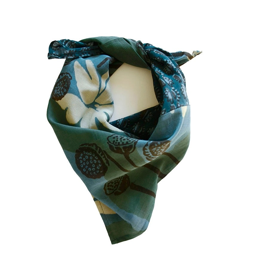 Bandana--Batik Print, Cotton AND/OR Silk, Many Colors/Patterns (Ichcha)