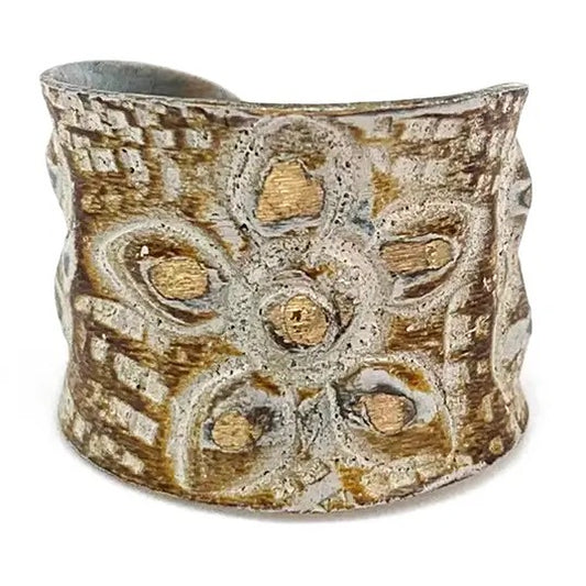 Ring--"Patina" Copper or Silver, MANY Colors/Patterns (Anju)