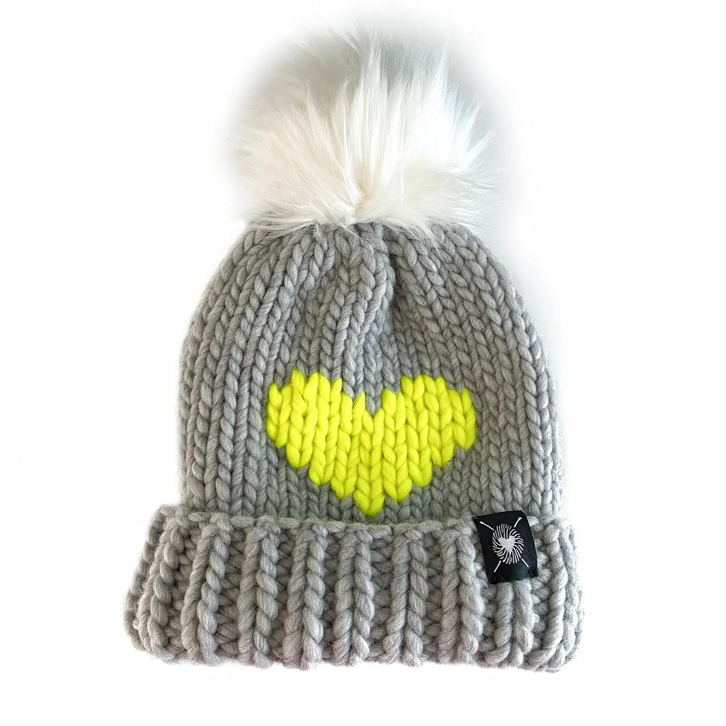 Hat--"Big Heart", Beanie, Wool-Knit, Many Colors (NickiChicki)