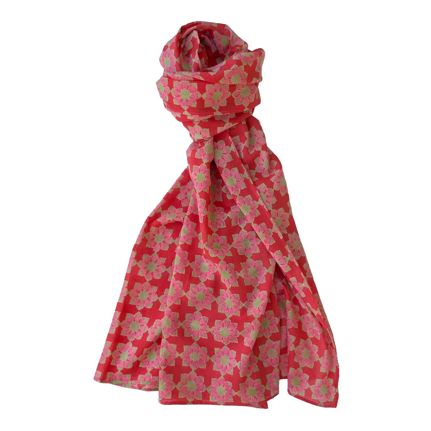 Scarf--Block Print, Cotton, Many Patterns (TO BE Chicago)