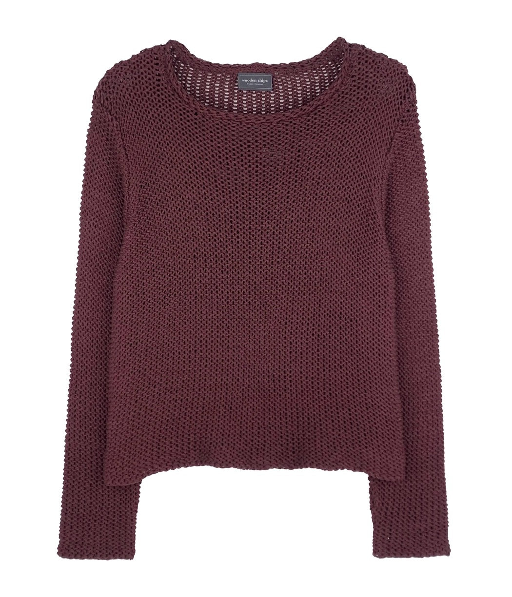 Sweater--"Maui", CREW neck, Cropped, 7 Colors (Wooden Ships)