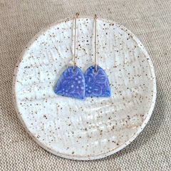 Earrings--Porcelain, Dangle--SHORT, 4 Versions (Red Chair Studio)