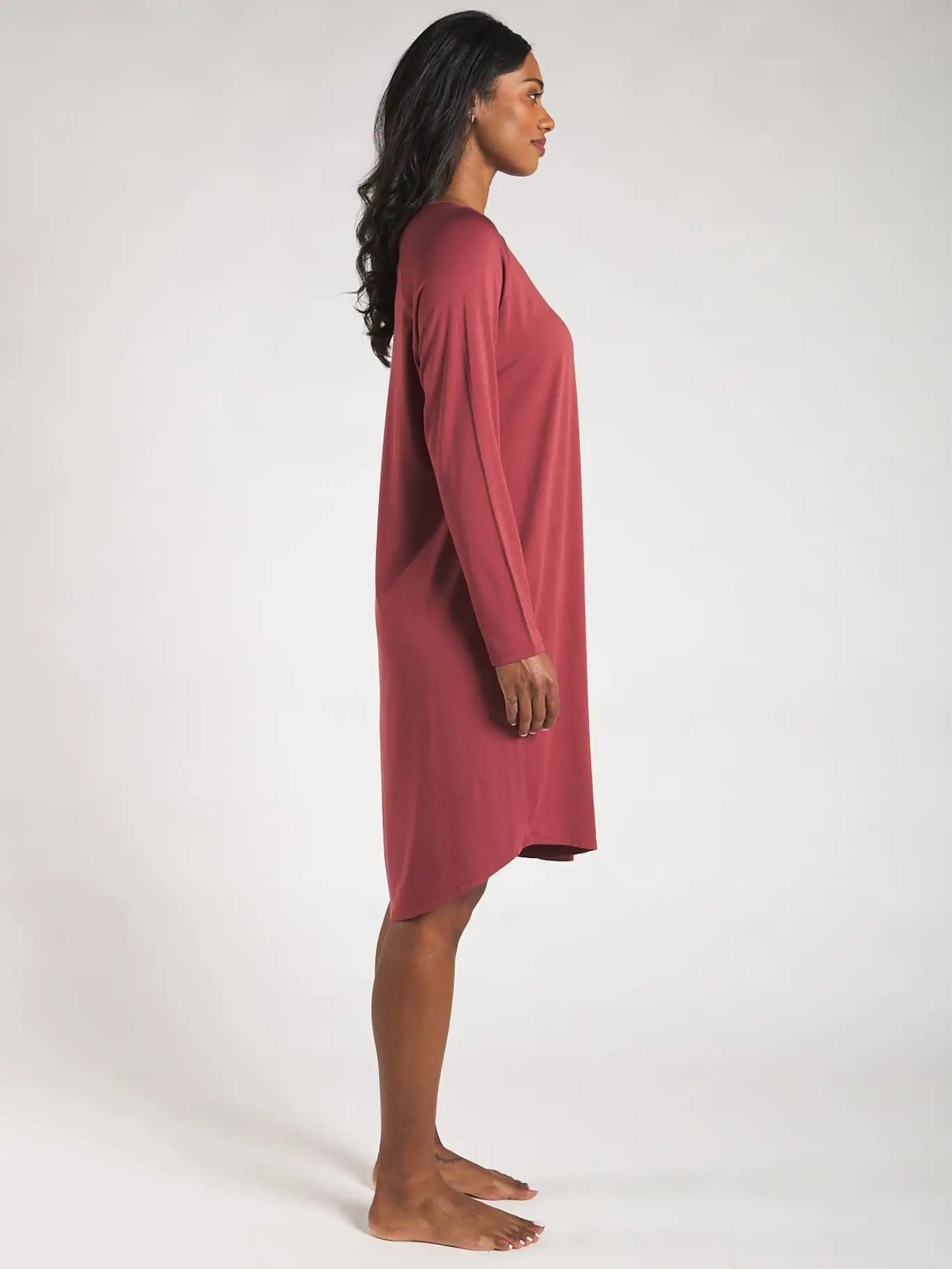 Nightgown--"Hush", Bamboo, Long-Sleeved, 2 Colors (Terrera)