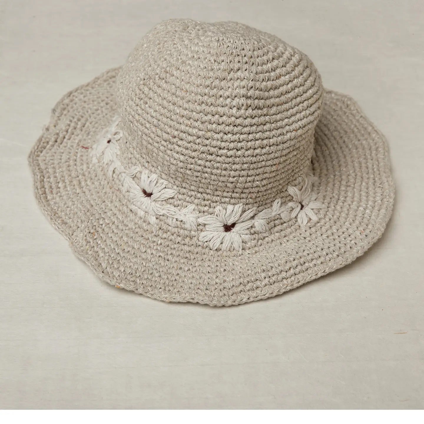Hat--Fleur", Crocheted-Cotton, 5 Colors (By Many Hands)