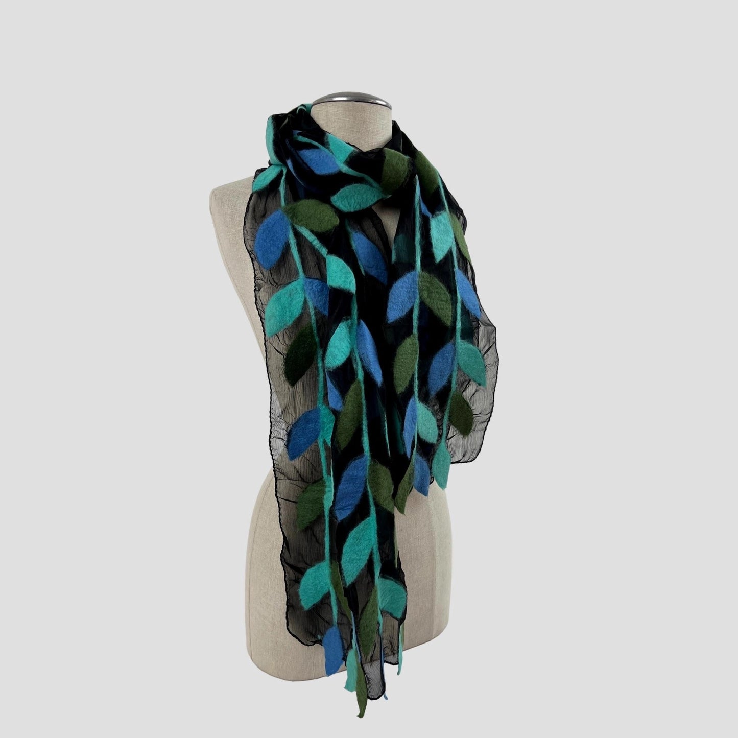 Scarf--"Leaves", Felt, 5 Colors (Feltful)