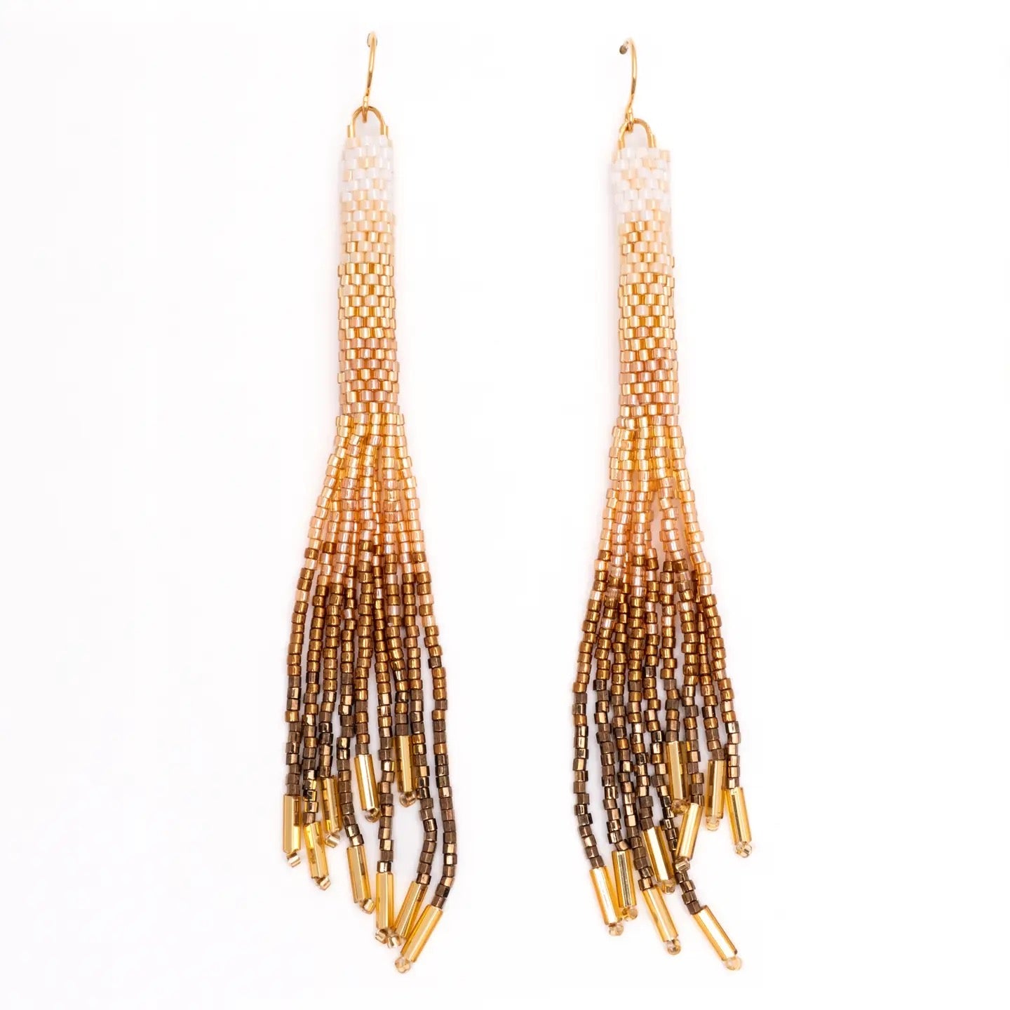 Earrings--Ombre Tassels, Beaded, 5 Colors (Mayana)
