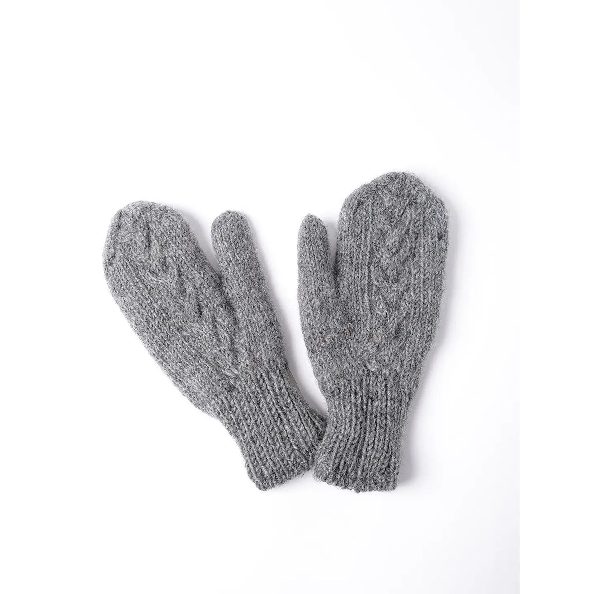 Mittens--Wool, Cable, Solid-- 4 Colors (WIndhorse Trading Co)