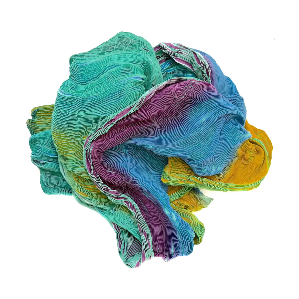 Scarf--"Slinky", Tie-Dyed, SILK, 6 Colorways (Marigold Row)