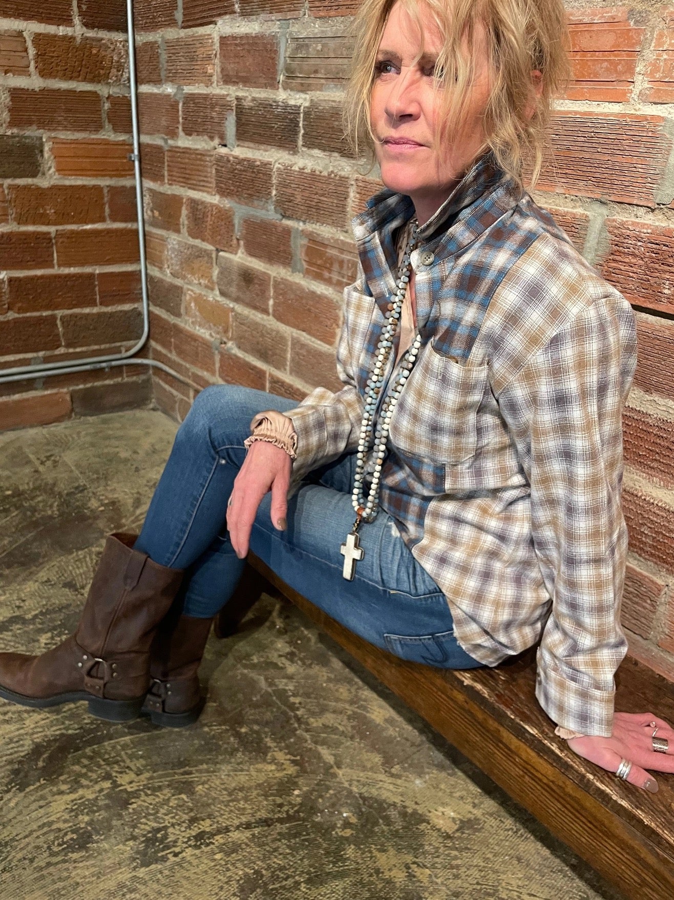 Shirt--"Patchwork", Plaid, Flannel, 2 Versions (Bohemian Grace / Grace & Grit Living)