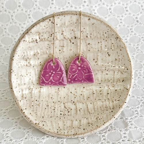 Earrings--Porcelain, Dangle--SHORT, Many colors (Red Chair Studio)