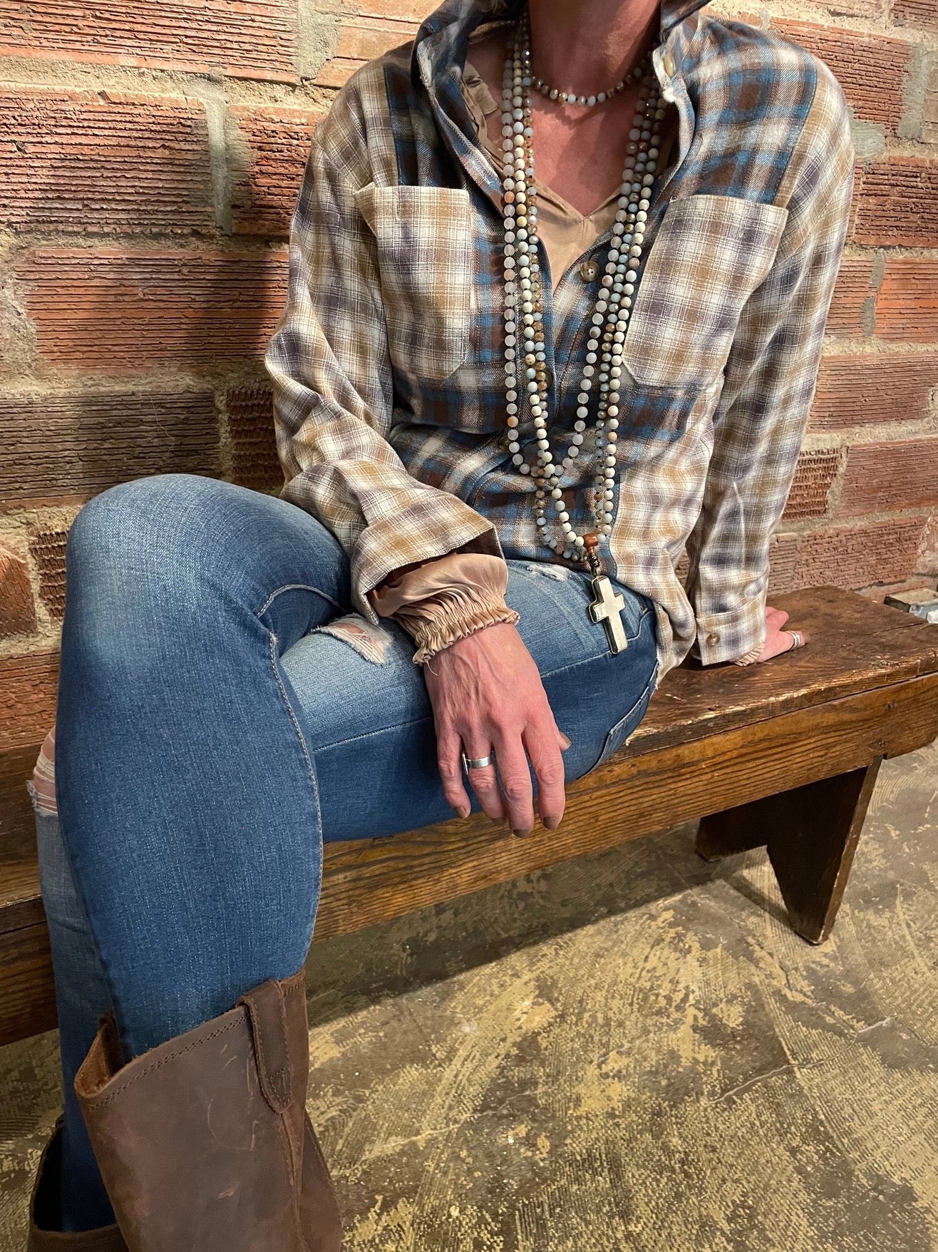 Shirt--"Patchwork", Plaid, Flannel, 2 Versions (Bohemian Grace / Grace & Grit Living)