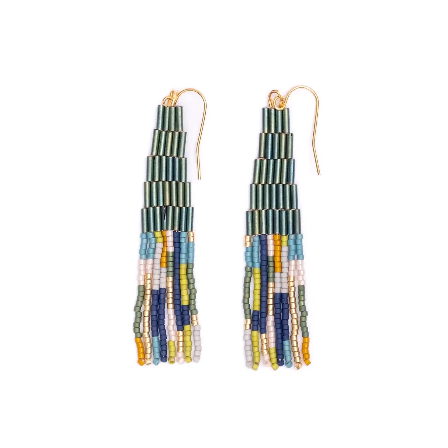 Earring--"Tubular", Beads, 4 Colors (Mayana)