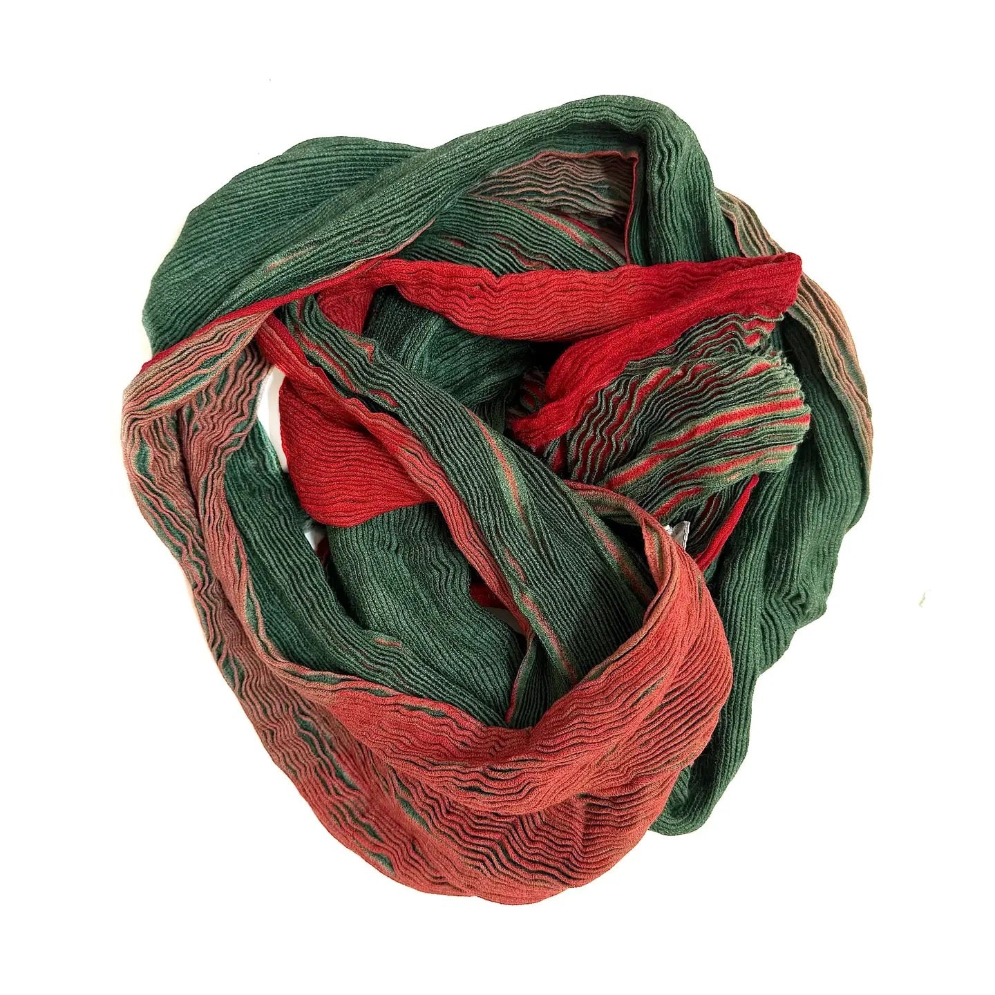 Scarf--"Slinky", Tie-Dyed, WOOL, 4 Colorways (Marigold Row)