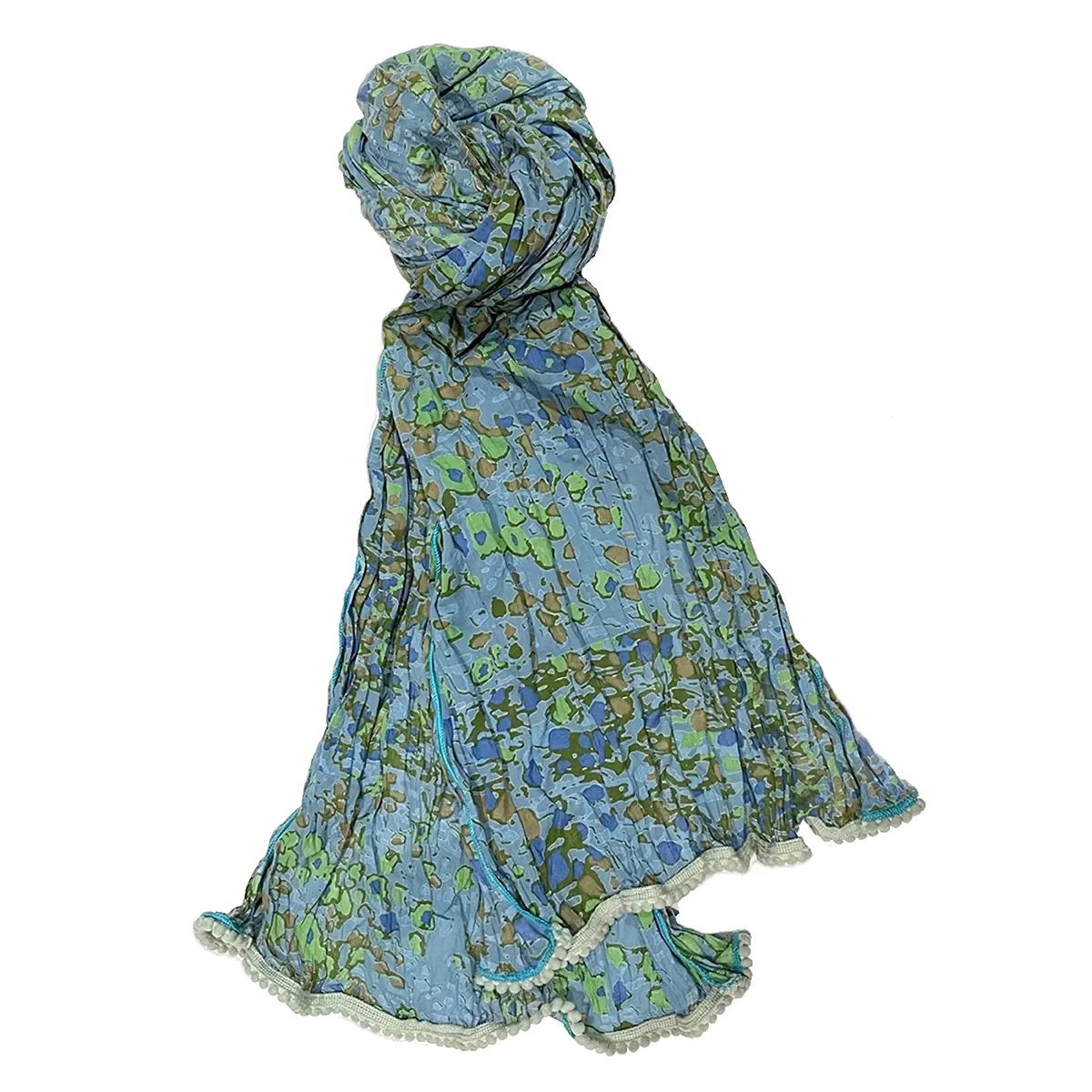 Scarf--"Crinkle", Cotton, Many Patterns (TO BE/ Little Journeys Chicago)