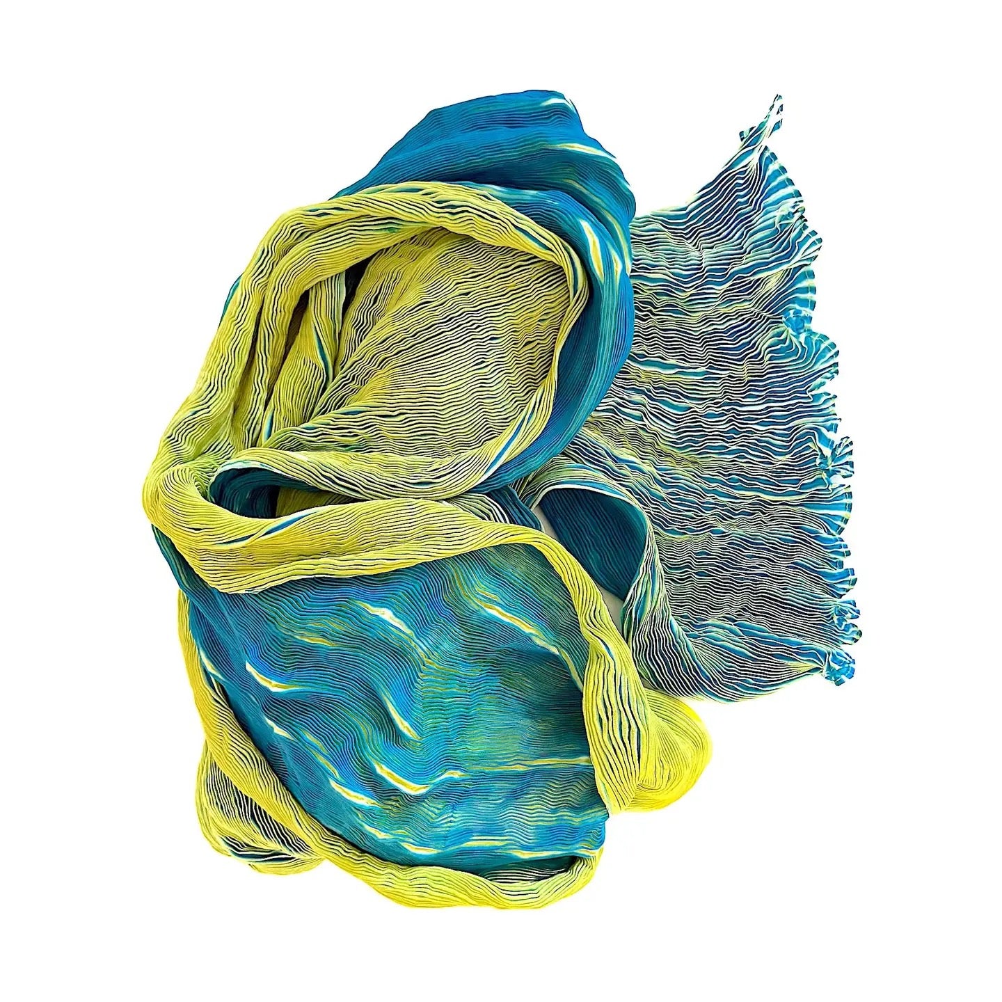 Scarf--"Slinky", Tie-Dyed, Silk, 5 Colorways (Marigold Row)