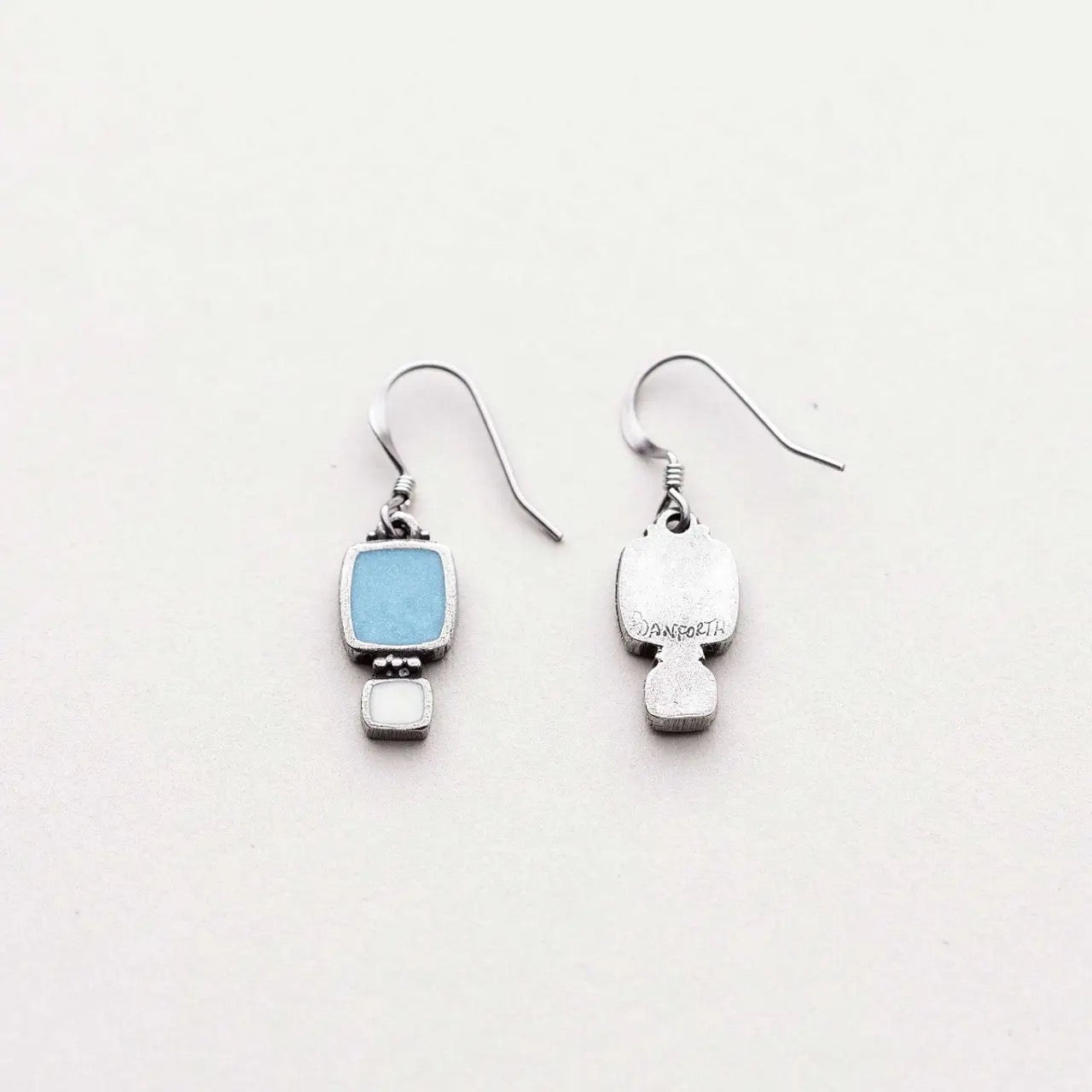 Earrings--"Harmony", Dangle, Pewter & Enamel, 4 Colors (Danforth Pewter)