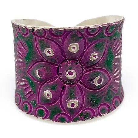 Ring--"Patina" Copper or Silver, MANY Colors/Patterns (Anju)