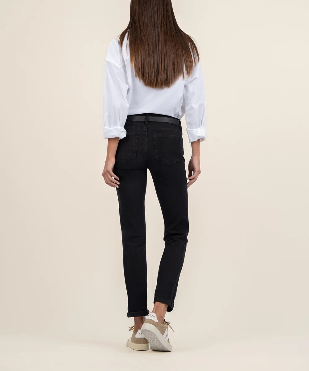 Pants--"Catherine", Mid Rise, Boyfriend, Denim Jeans, Black (Kut from the Kloth)