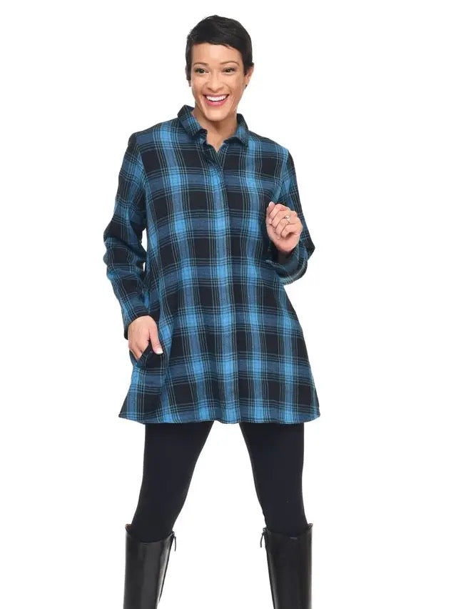 Shirt--"Logan", Flannel, 4 Patterns (Tulip)