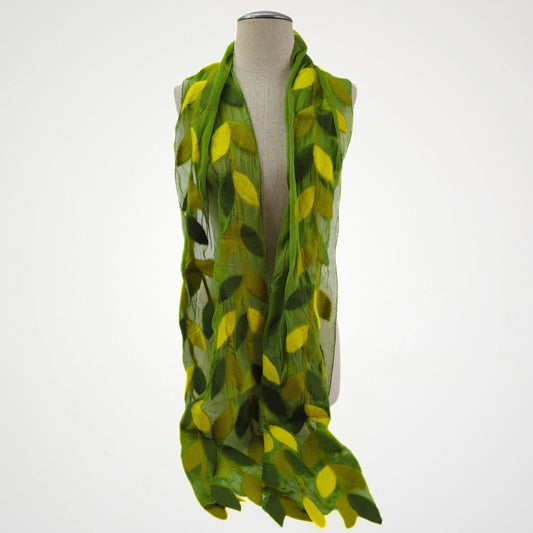 Scarf--"Leaves", Felt, 5 Colors (Feltful)