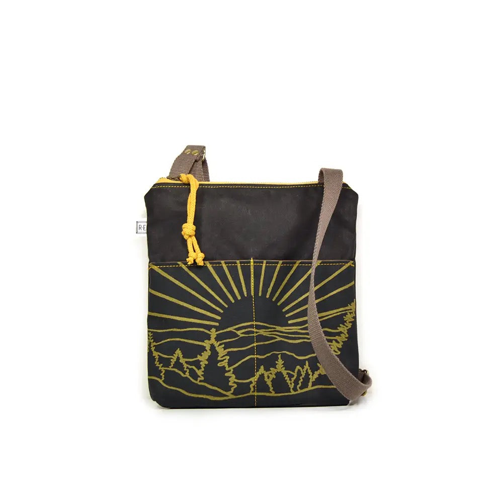 Bag--"WeekDayer--VISTA", Cross body, Waxed Canvas, 2 Colors (Rachel Elise Studio)