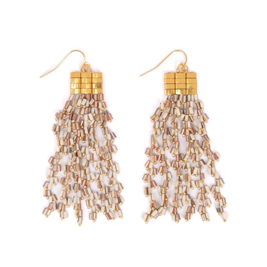 Earrings--"Cascade" Fringe, Posts, 2 Versions (Mayana)