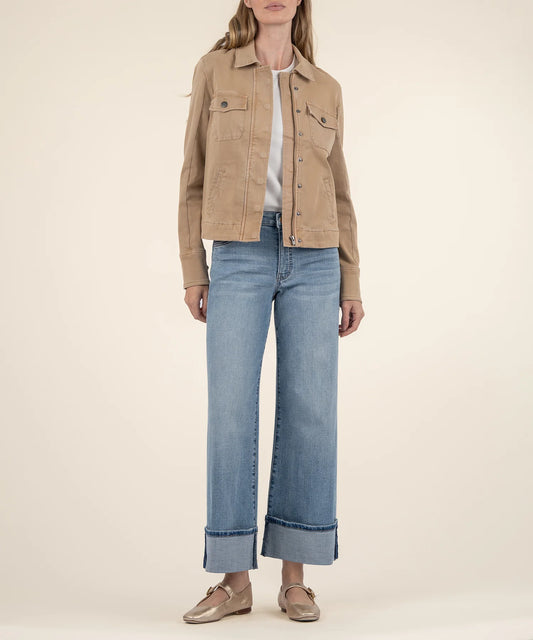 Jacket--"Amanda", Denim, Cafe (Kut from the Kloth)