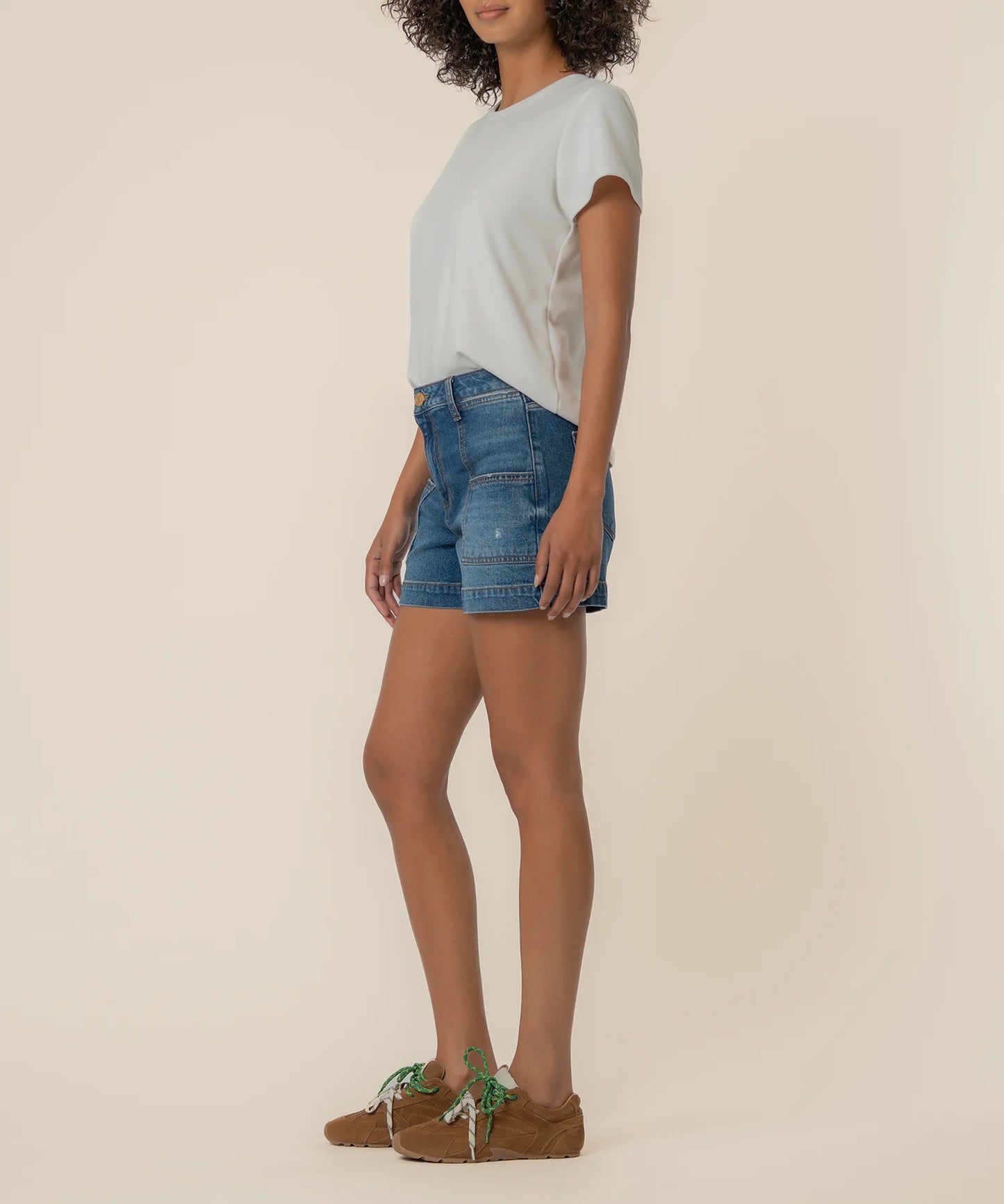 Shorts--"Jane", Jean, Patch Pockets, Denim Blue (Kut from the Kloth)
