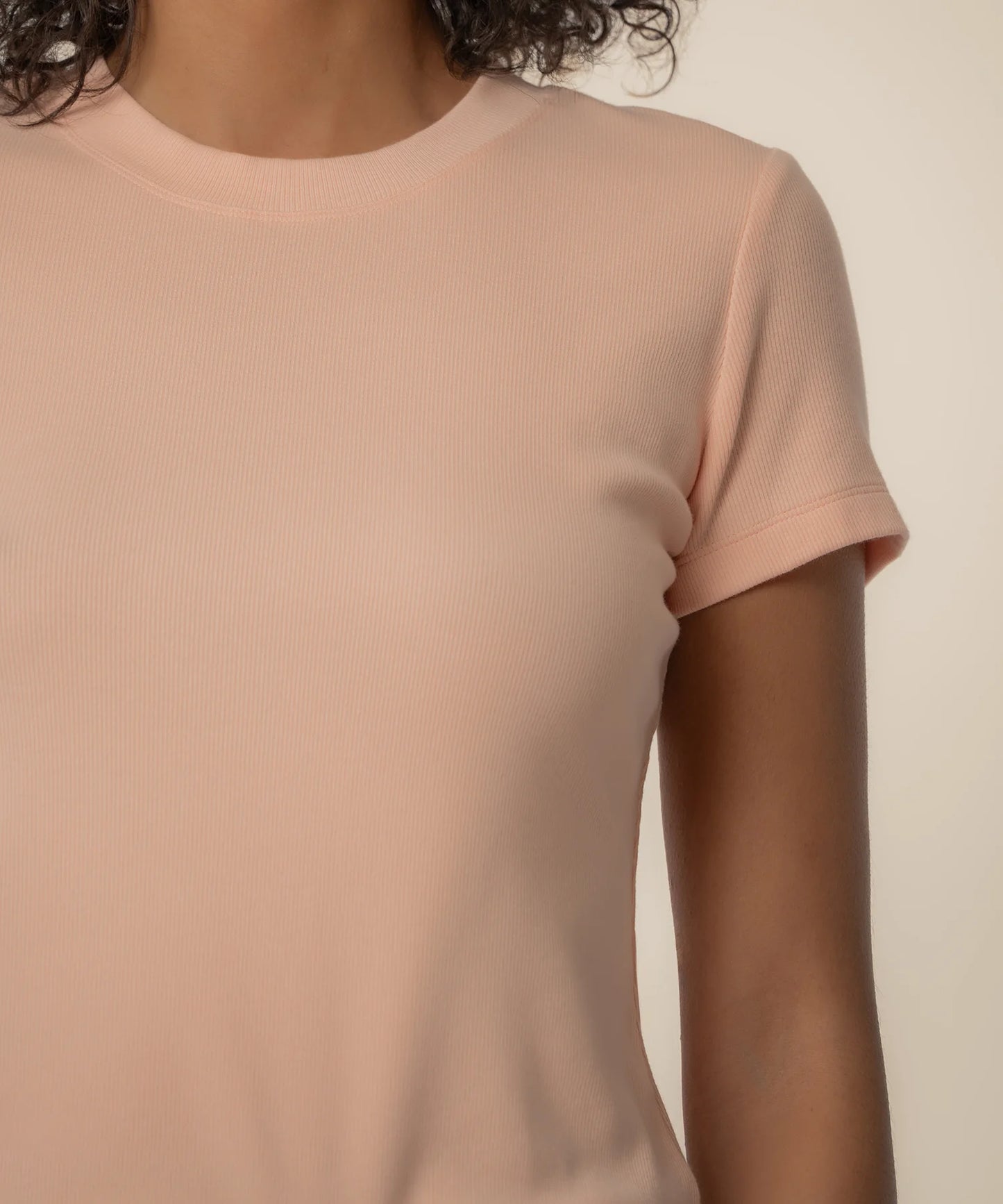 Shirt--"Langley", Tee, Rib Knit, Sherbet OR Pastel Yellow (Kut from the Kloth)
