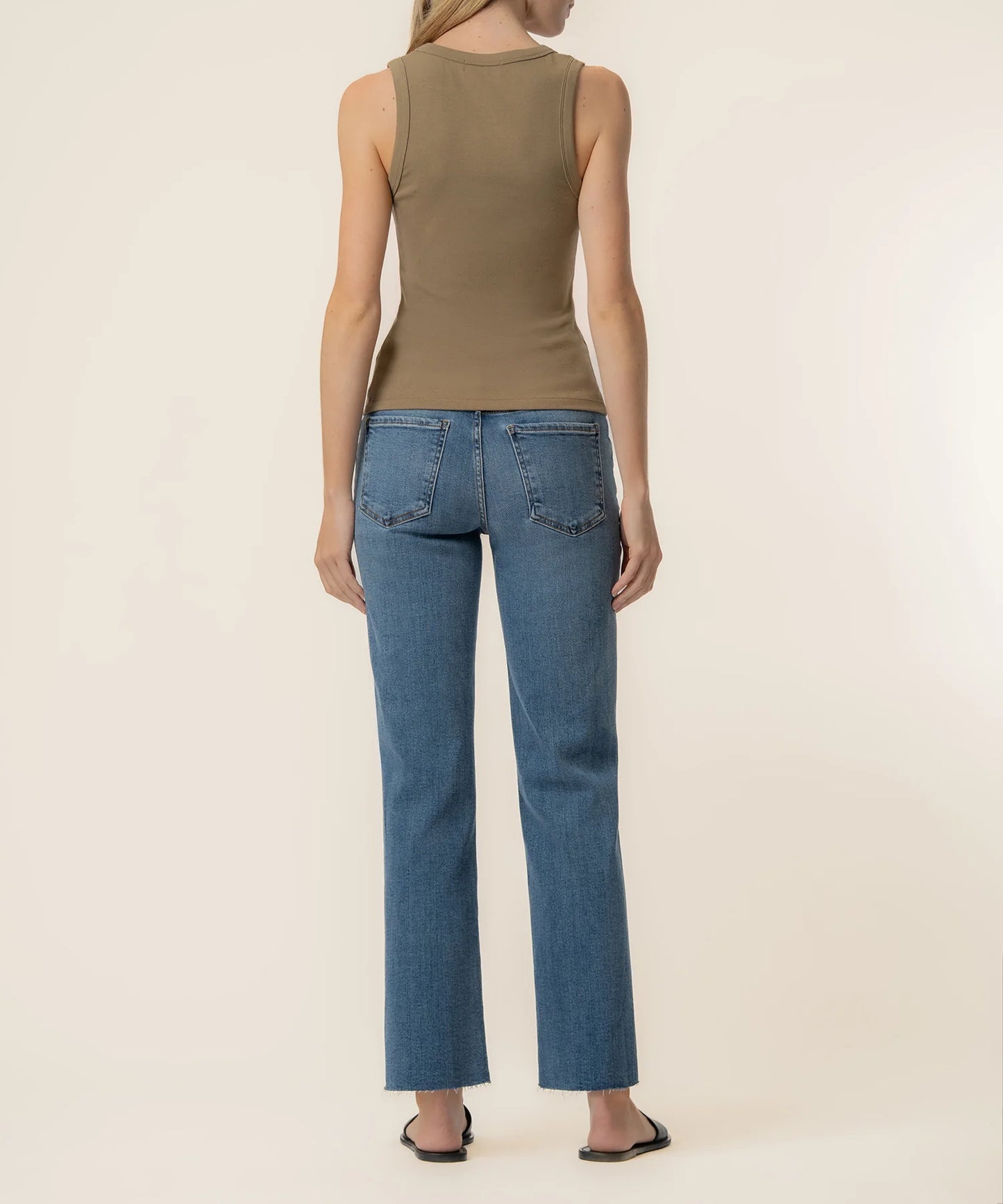 Top--"Anastasia", Tank, Ribbed, Rayon-Cotton Blend, Russet OR White (Kut from the Kloth)