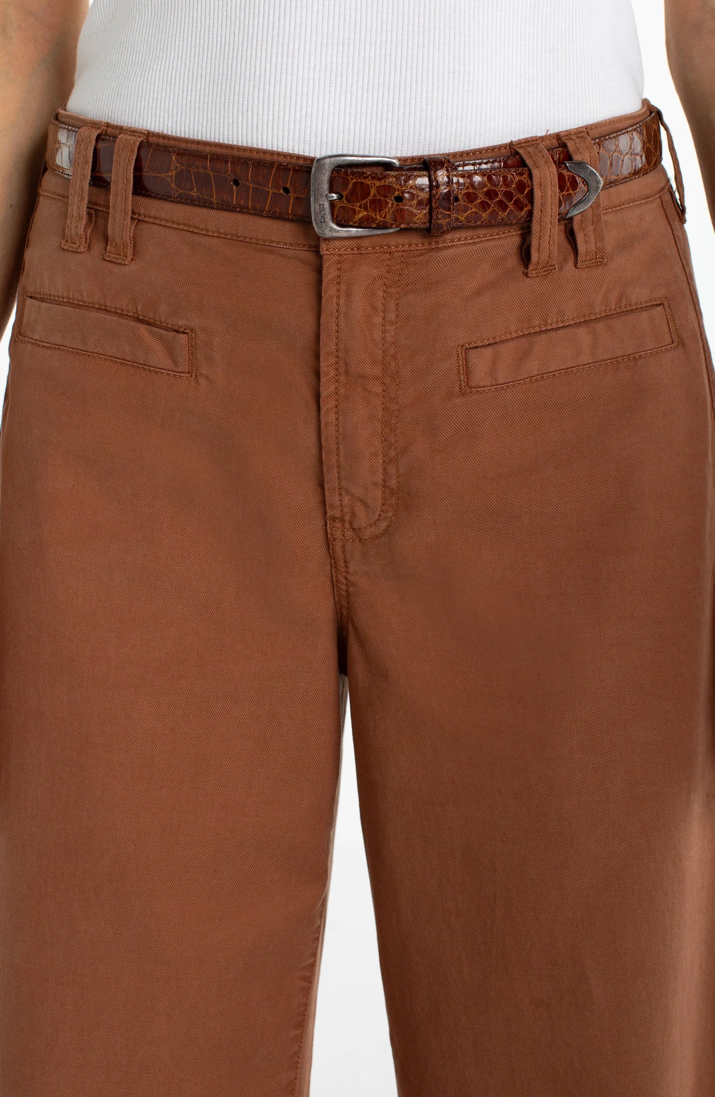 Jeans--Wide Leg, Cropped, Mocha (Liverpool LA)