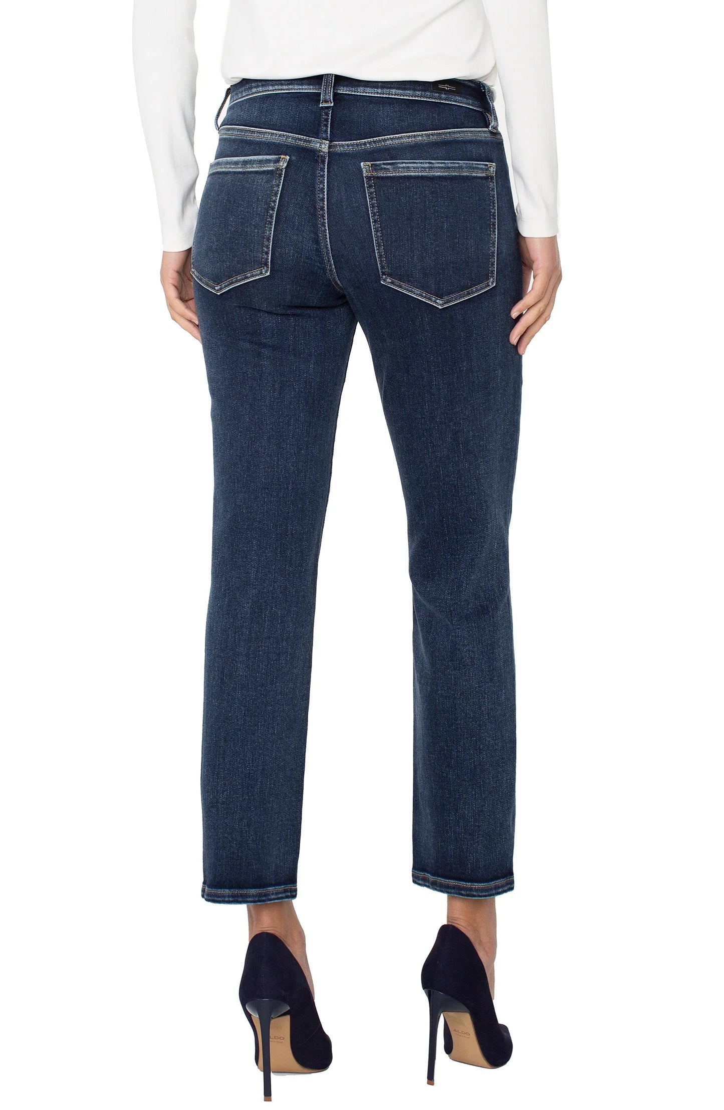 Jeans--"Liv", Relaxed-Skinny, Mid-Rise, Blue (Liverpool)