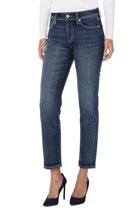 Jeans--"Liv", Relaxed-Skinny, Mid-Rise, Blue (Liverpool)