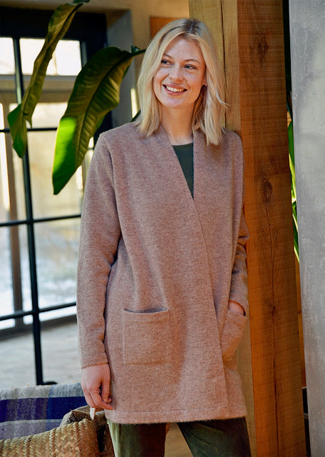 Sweater--"Moe", Cardigan, Pockets, Lambswool, Teal (NOK by Charlotte Mansted)