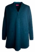 Sweater--"Moe", Cardigan, Pockets, Lambswool, Teal (NOK by Charlotte Mansted)