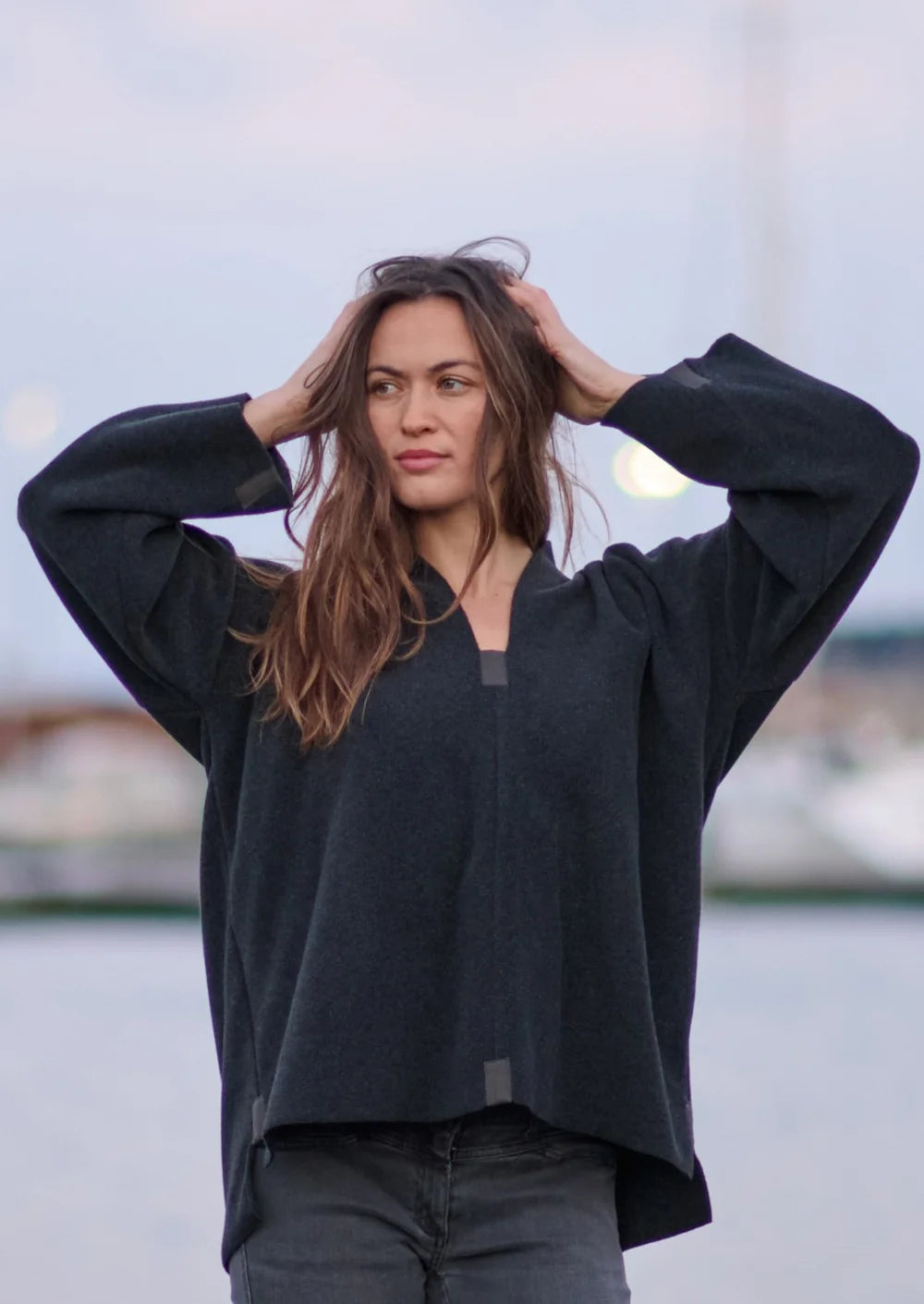 Pullover--Fleece, Soft Black (Henriette Steffensen)