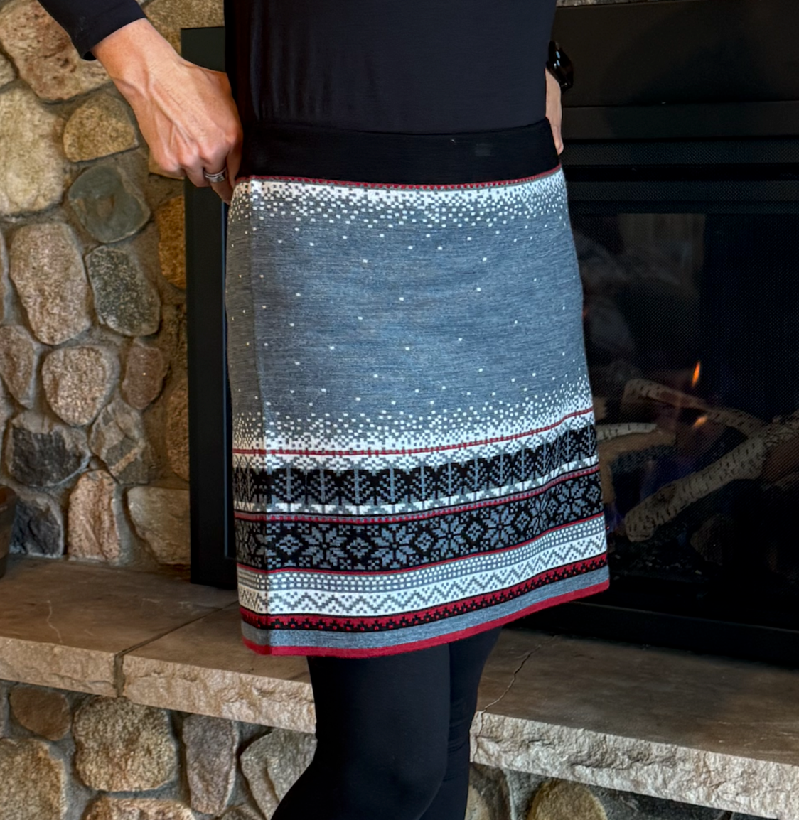Skirt--Nordic, Merino Wool-Blend, 4 Patterns (Heim Made)